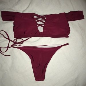 Maroon bikini
